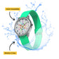 Montre verte Inouck éclaboussée