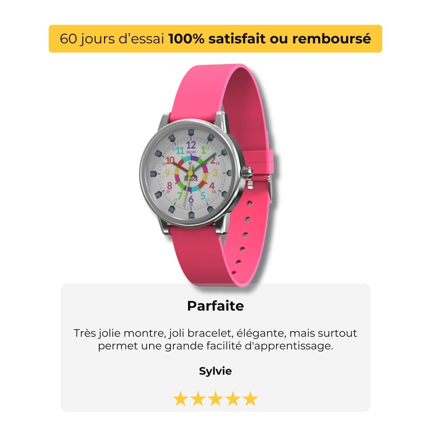 Montre Inouck rouge avec avis