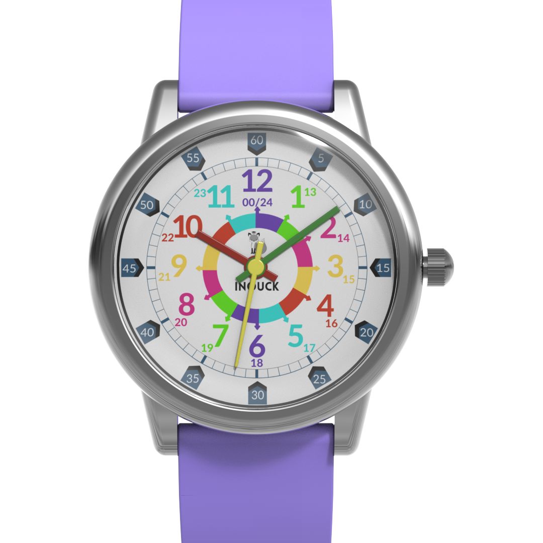 INOUCK Montre p dagogique violette Apprendre l heure Inouck