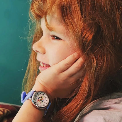 Fille avec montre pédagogique bleue Inouck